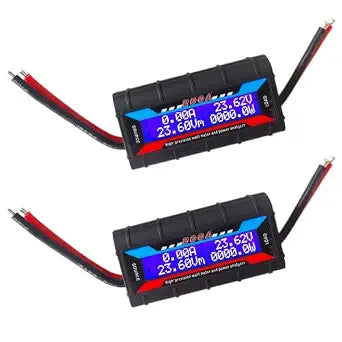 2Pcs 200A RC Watt Meter, DC 0-60V High Precision Power Analyzer