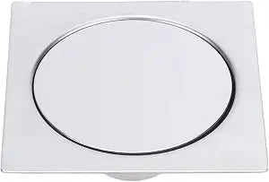 Floor Drain, 10x10cm Pedal Floor Drain Stainless Steel Shower Deodorant Bounce Shower Drain for Bathroom Kitchen