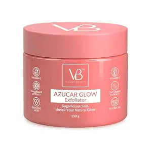 AZUCAR GLOW Facial Sugar Scrub ��� Exfoliating Face Scrub for Glowing Skin, Gentle Face Exfoliator, Pore Cleansing & Dead Skin Removal, Smooth & Radiant Complexion