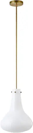 Henn&Hart 11" Pendant Light Fixture with 8' Adjustable Cord, Gold