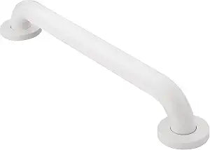 Moen R8912W Bathroom Safety 12-Inch Stainless Steel Bathroom Grab Bar with Concealed Screws, Glacier White