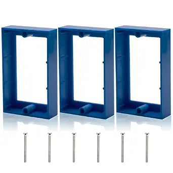 HXH Single Gang Receptacle Outlet Box Extender, Blue, 3/4 Inch, 3 Pack