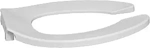 Centoco Elongated Toilet Seat, Commercial, Stainless Steel Hinges, White