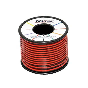 TUOFENG 22 AWG Silicone Wire, 100ft 2 Conductor Red Black, Tinned Copper