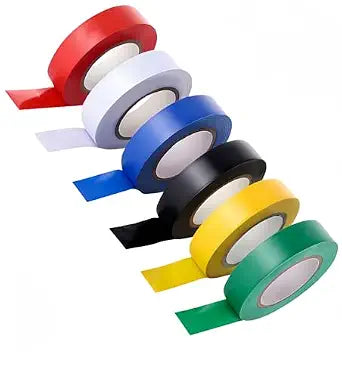 6 Pack Coloured Electrical Tape (0.7-Inch/66 Feet), Electrical Tape Colours Water, Sun, and Oil Resistant, Suitable for Most Domestic, Commercial, and Industrial environments (Coloured)
