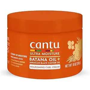 Cantu Ultra Moisture Nourishing Curling Cream with Batana Oil + Jamaican Black Castor Oil, 10 oz