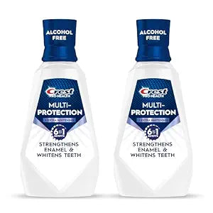 Crest Pro-Health Mouthwash, Teeth Whitening for Adults, 6 in 1 Benefits, Breath Freshener, 946mL, 2 Pack, Alcohol Free Mouth Rinse, Anti Cavity, Enamel Repair, Bad Breath Treatment, Mint Flavor