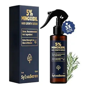 5% Minoxidil Spray for Hair Growth - Men & Women, Hair Thinning & Receding Hairline Treatment, with Rosemary for Faster & Thicker Hair Growth, Topical Aerosol 4 oz