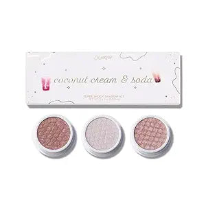 ColourPop Coconut Cream & Soda Super Shock Eye Shadow Trio - High-Pigment, Crï¿½ï¿½me-Powder Pinky Nude Eye Makeup - Glitter Eyeshadow Set with Zero Fallout and Unique Bouncy Texture (3 Co