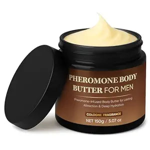 Pheromone Body Butter for Men, Cologne Body Skin Cream with Shea Butter, Cocoa Butter & Coconut Oil, Long-Lasting Fragrance, Deep Hydration, Non-Greasy, Alcohol-Free, Vegan (1)