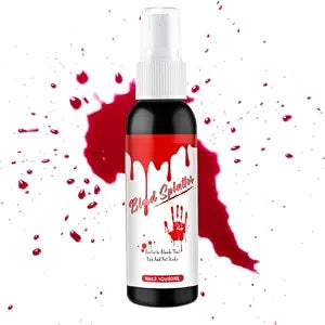 Halloween Blood Splatter Fake Blood Washable Spray, Bloody Fake Blood for Costume Zombie Vampire and Monster Dress Up Cosplay, Fake Blood Spray is used for Pranks Between Friends(60ml)