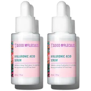 Good Molecules Hyaluronic Acid Serum for Face, 1 fl oz, Pack of 2