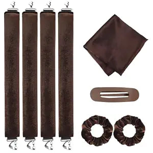 Heatless Curls Overnight Set - 4Pcs Jumbo Velvet Hair Rollers to Sleep In