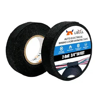 Wire Harness Tape, 3/4 Inch x 50FT Cloth Electrical Tape 2-Roll
