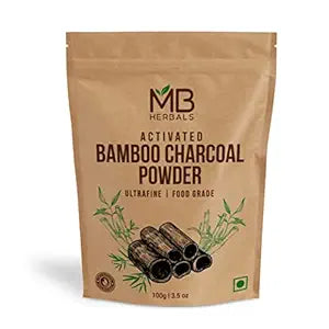 MB Herbals Activated Bamboo Charcoal 3.5 oz (100g) | Food Grade Charcoal for Baking, Skin Care & Hair Care