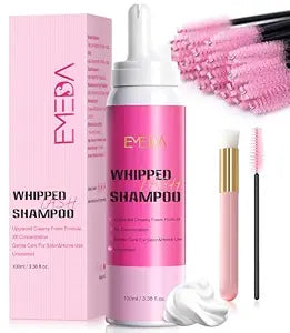 EMEDA Whipped Lash Shampoo Kit, Deep Cleanser Foam, 100ml Lash Cleaning Kit