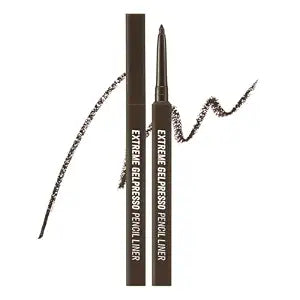 CLIO Extreme Gelpresso Pencil Eyeliner, Gel Smooth Waterproof Formula, High Pigment Color, Smudge Proof Long Wear, Creamy Glide, Tightline Blend Control, Safe for Sensitive Eyes (001 Black Brown)