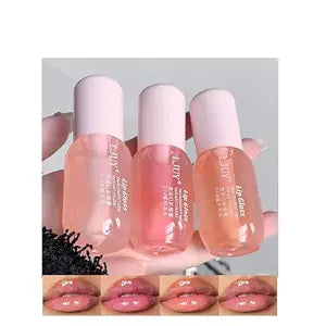 3Pcs Clear Hydrating Lip Oil Set, High-shine Finish, Repairing Lips Chapped