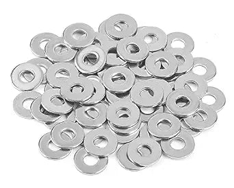 1/4" Stainless Flat Washer, 5/8" Outside Diameter, 18-8(304) Stainless Steel Washers Flat (100 Pack)