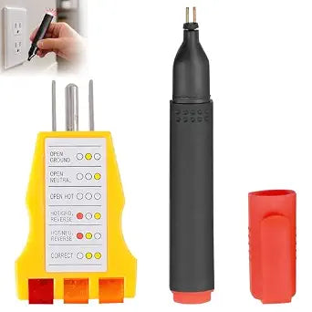 Outlet Tester Kit, Grounding Tester with Conductivity Test Pen