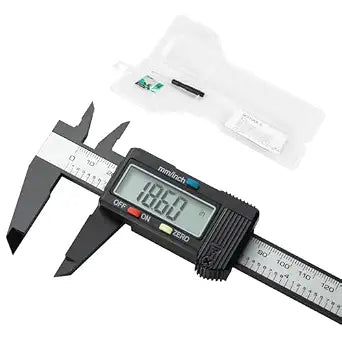 Digital Caliper 0-6" Measuring Tool, Micrometer Caliper with Auto-Off Feature, Interchangeable Between inches and millimeters for Jewelry Measurement and 3D Printing