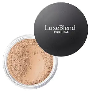 LuxeBlend Original Loose Powder Foundation SPF 15, Medium Beige 12, Foundation Makeup, Buildable Coverage, Talc Free, Vegan