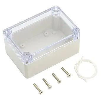 LeMotech ABS Plastic Junction Box Dustproof Waterproof IP65 Electrical Enclosure Box Universal Project Enclosure Grey with PC Transparent Clear Cover 3.9 x 2.7 x 2 inch(100 x 68 x 50 mm)