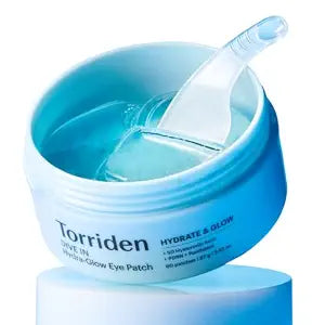 Torriden DIVE IN Hydra-Glow Eye Patch 60 patches | Hydrating & Cooling Under Eye Mask for Depuffing, Plumping, and Daily Refreshing Care | Hyaluronic, PDRN, Panthenol | Korean Eye Patch