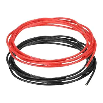 MECCANIXITY 22 Gauge Silicone Electrical Wire Cables, 22 AWG 5ft Black and 5ft Red Electrical Wires High Temp 600V 200C Flexible Stranded Tinned Copper Wires Hook Up Battery Automotive Cable