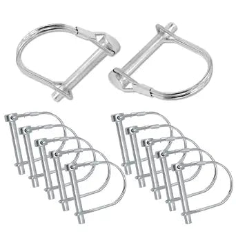 12-Pack Safety Coupler Hitch Pins with Round Loop 1/4 x 1-3/4 Inch