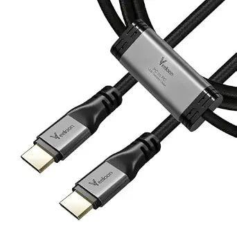 USB 3.0 PC to PC Transfer Cable for Windows & macOS 3 FT, High Speed USB C to USB C Direct Data Sync Link Bridge Cord with Built-in Software, File & Data Offline Transfer, KM Sharing Between Computers