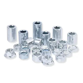22 Pcs M12 Solid Steel Spacer Sleeve Bushings for 12 mm / 0.47 inch Axle