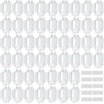 50PCS BE1-2 Electrical Outlet Box Extenders with 100PCS Screws, (1-Gang)Electrical Power Outlet Box ExtenderSingle Gang Box Extender Electric Box Extender 1 Gang Power Switch Receptacles Accessories