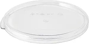 Restaurantware-LID ONLY: Met Lux Food Storage Container Lid, 1 Round Marinating Container Lid - Containers Sold Separately, With Date Indicator, Clear Plastic Lid, Dishwashable, Freezable
