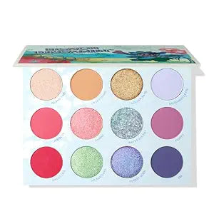 ColourPop x Stitch Beach Dreaminï¿½ï¿½ï¿½ï¿½ï¿½ï¿½ï¿½ï¿½ï¿½ Eyeshadow Palette - Limited Edition 12-Shade Matte, Metallic & Pearlescent Glitter Eyeshadow Palette - High-Pigment Eye Makeup with a Long-W