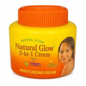 Natural Glow Moisturizing cream 3-in-1 carrot oil cream, 1pc of 300ml jar. Radiant carot based skin care cream for Body and face for better looking skin.