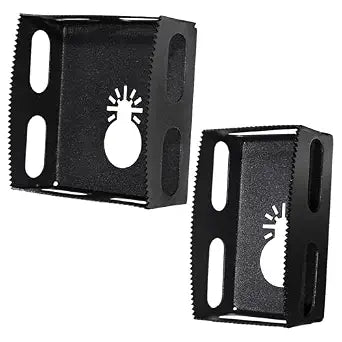 Square Drywall Outlet Slot Cutter 2 Pcs Oscillating Tool to Cut in Single Gang Wall Boxes, One Step in Place Electrical Box Cutter Compatible with Dewalt Oscillating Multi-Tool