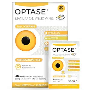OPTASE® Manuka Oil Eyelid Wipes, 30 Count