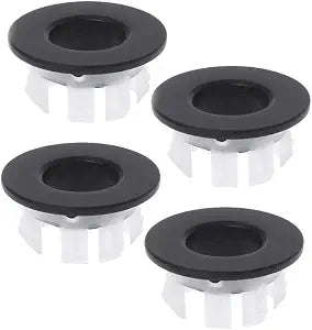 Mikikit 4 Pcs Sink Overflow Cover Bathroom Sink Overflow Rings Hole Cover Replacement Caps for Most Basin Openings Easy Install Lightweight for Home Hotel Kitchen and Bath Use