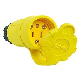 Legrand Pass & Seymour PS15W47CCV3 15 Amp Watertight Connector, Stgraight Blade, NEMA 4X/6P, 5-15R, Yellow (1 Count)