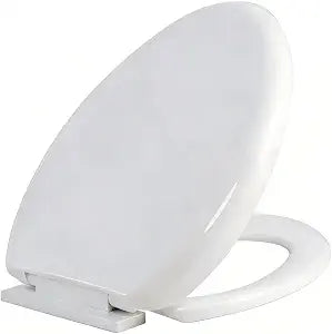 Elongated Toilet Seat - Slow Close Bidet-Ready Toilet Cover, Universal Fit for Standard Elongated Toilets, Durable Molded Plastic, Easy Installation, Enhanced Comfort, Quick Release Hinges
