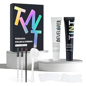 PERMANIA Lash Color Kit, 10ml Natural Black Color Boost Treatment at Home Lasts up to 4 Weeks (with eye patches)