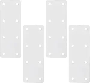 4 Pack Flat Straight Brace Brackets, Stainless Steel Shelf Bracket