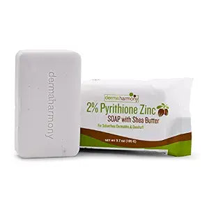 Dermaharmony 2% Pyrithione Zinc Shea Butter Bar Soap for Seborrheic Dermatitis and Dandruff (3.7 oz)