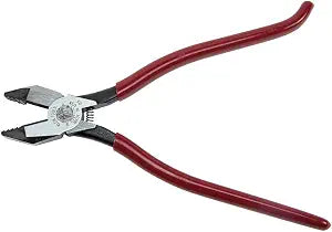 Klein Tools D201-7CSTA Ironworker Pliers, Spring Loaded Knurled Jaw, 9-Inch