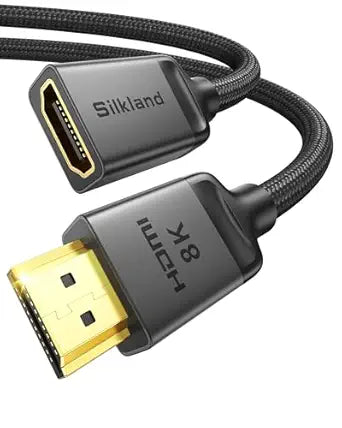 Silkland 8K HDMI Extension Cable 3.3FT HDMI Extender 2.1, 8K@60Hz 4K@120Hz