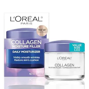L'Oreal Paris Collagen Moisture Filler Anti-Aging Face Moisturizer, 3.4 Oz