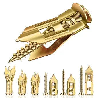80PCS Self Drilling Drywall Anchors & Screws Kit, Zinc-Plated Metal