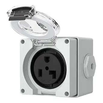 STARELO 30Amp Power Outlet Box,NEMA 5-30R Receptacle 125Volt,Outdoor dustproof and Weatherproof for RVs, Electric Vehicles, generators, Welding Machines, etc.ETL Listed.(NEMA 5-30R Box)