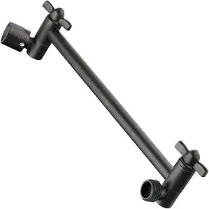 BRIGHT SHOWERS Brass Shower Head Extension Arm for Rain and Handheld Shower Head, 10 Inch Universal Shower Arm Extender, Height & Angle Adjustable, Oil-Rubbed Bronze
